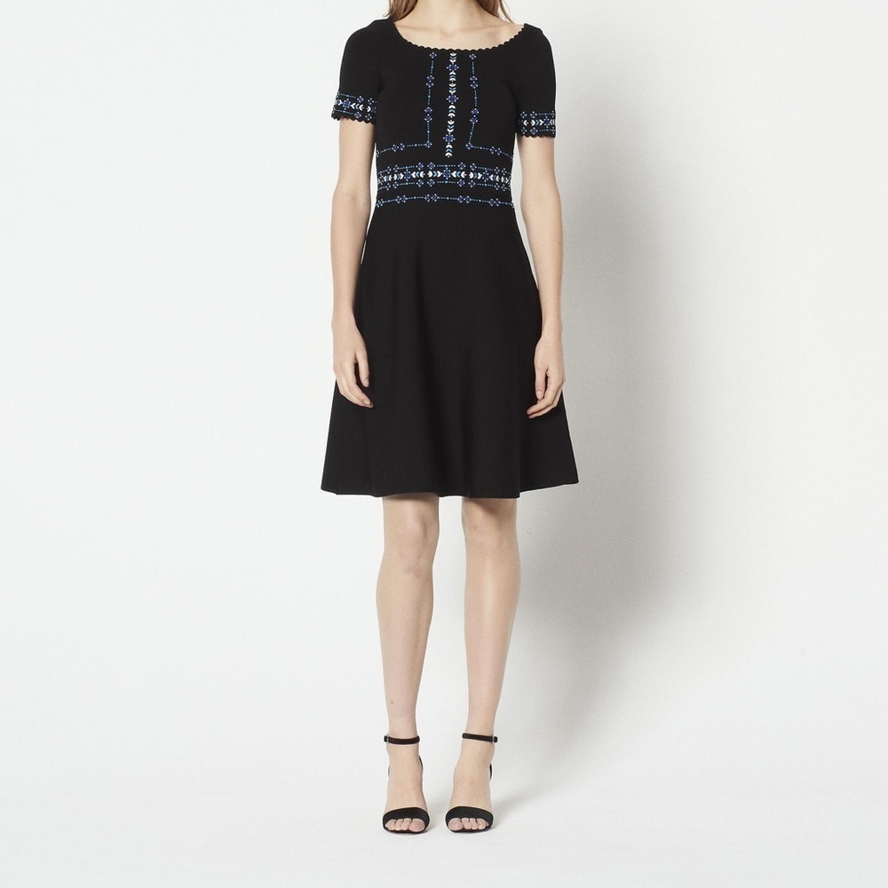 Sandro Knit Dress with Bead Details